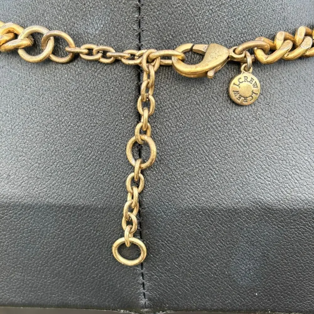 J. CREW Statement!  Lilac, Pale Green, Rhinestone Floral Collar Necklace - Picture 4 of 7